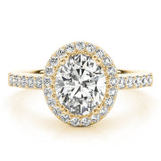 Eternal Color Rings Oval Diamond Engagement Ring in 10K/14K gold and platinum with certified lab-grown or natural diamonds