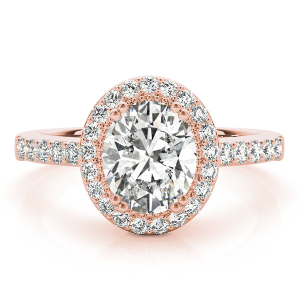 Eternal Color Rings Oval Diamond Engagement Ring in 10K/14K gold and platinum with certified lab-grown or natural diamonds