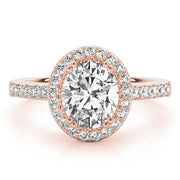 Eternal Color Rings Oval Diamond Engagement Ring in 10K/14K gold and platinum with certified lab-grown or natural diamonds