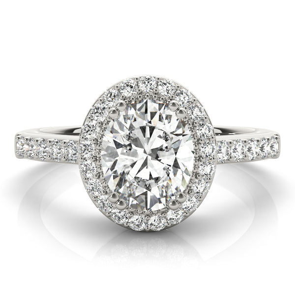 Eternal Color Rings Oval Diamond Engagement Ring in 10K/14K gold and platinum with certified lab-grown or natural diamonds