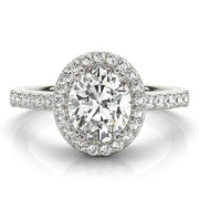 Eternal Color Rings Oval Diamond Engagement Ring in 10K/14K gold and platinum with certified lab-grown or natural diamonds