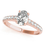 Radiant Trellis Oval Diamond Engagement Ring in 10K/14K gold and platinum with certified lab-grown or natural diamonds