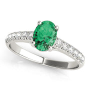 Radiant Trellis Oval Diamond Engagement Ring in 10K/14K gold and platinum with certified lab-grown or natural diamonds