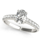 Radiant Trellis Oval Diamond Engagement Ring in 10K/14K gold and platinum with certified lab-grown or natural diamonds