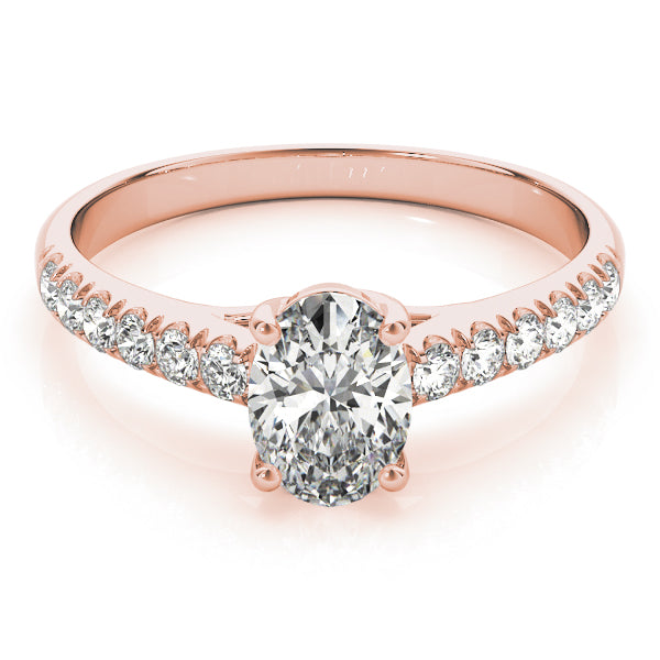 Radiant Trellis Oval Diamond Engagement Ring in 10K/14K gold and platinum with certified lab-grown or natural diamonds