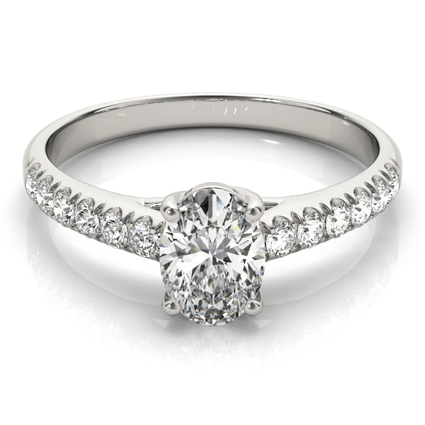 Radiant Trellis Oval Diamond Engagement Ring in 10K/14K gold and platinum with certified lab-grown or natural diamonds