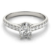 Radiant Trellis Oval Diamond Engagement Ring in 10K/14K gold and platinum with certified lab-grown or natural diamonds