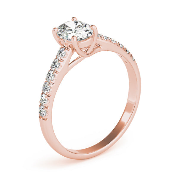 Radiant Trellis Oval Diamond Engagement Ring in 10K/14K gold and platinum with certified lab-grown or natural diamonds