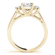 Princess Diamond Trilogy Ring in Gold & in 10K/14K gold and platinum with certified lab-grown or natural diamonds