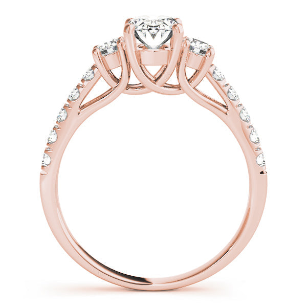 0.50-5.00ct Oval Diamond Engagement Ring in 10K/14K gold and platinum with certified lab-grown or natural diamonds