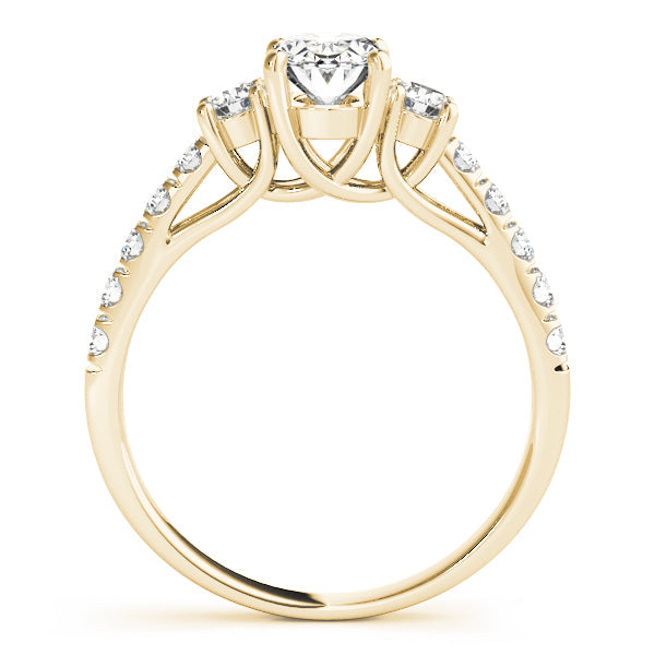 0.50-5.00ct Oval Diamond Engagement Ring in 10K/14K gold and platinum with certified lab-grown or natural diamonds
