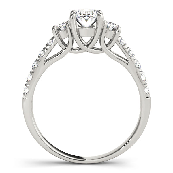 0.50-5.00ct Oval Diamond Engagement Ring in 10K/14K gold and platinum with certified lab-grown or natural diamonds