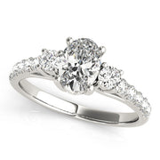 0.50-5.00ct Oval Diamond Engagement Ring in 10K/14K gold and platinum with certified lab-grown or natural diamonds