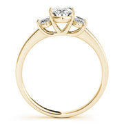Oval Diamond Trilogy Ring in Gold & in 10K/14K gold and platinum with certified lab-grown or natural diamonds