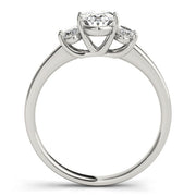 Oval Diamond Trilogy Ring in Gold & in 10K/14K gold and platinum with certified lab-grown or natural diamonds