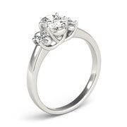 Oval Diamond Trilogy Ring in Gold & in 10K/14K gold and platinum with certified lab-grown or natural diamonds