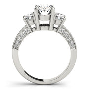 Oval Diamond Three Stone Ring in Gold & in 10K/14K gold and platinum with certified lab-grown or natural diamonds