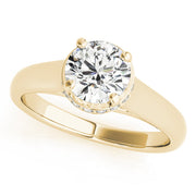 Cherished Trellis Round Diamond Engagement Ring in 10K/14K gold and platinum with certified lab-grown or natural diamonds