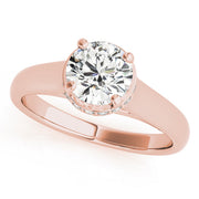 Cherished Trellis Round Diamond Engagement Ring in 10K/14K gold and platinum with certified lab-grown or natural diamonds