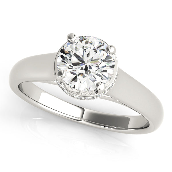 Cherished Trellis Round Diamond Engagement Ring in 10K/14K gold and platinum with certified lab-grown or natural diamonds