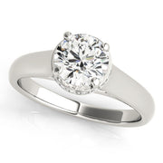 Cherished Trellis Round Diamond Engagement Ring in 10K/14K gold and platinum with certified lab-grown or natural diamonds