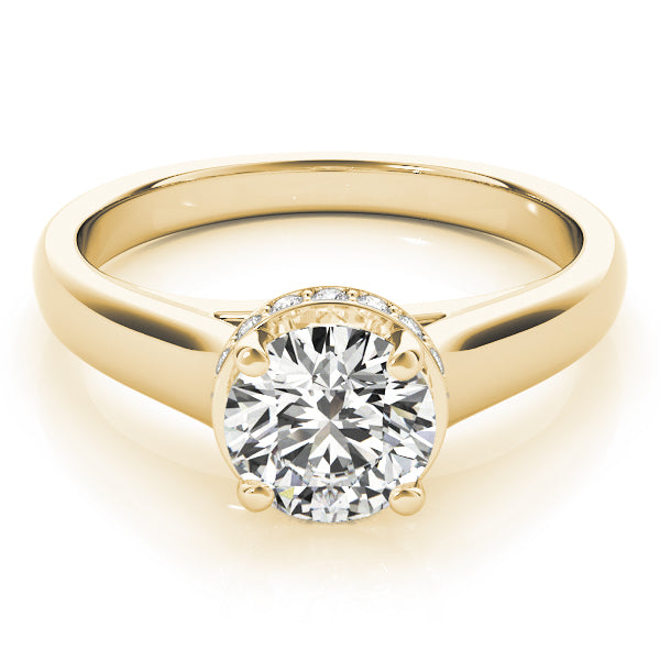 Cherished Trellis Round Diamond Engagement Ring in 10K/14K gold and platinum with certified lab-grown or natural diamonds
