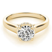 Cherished Trellis Round Diamond Engagement Ring in 10K/14K gold and platinum with certified lab-grown or natural diamonds