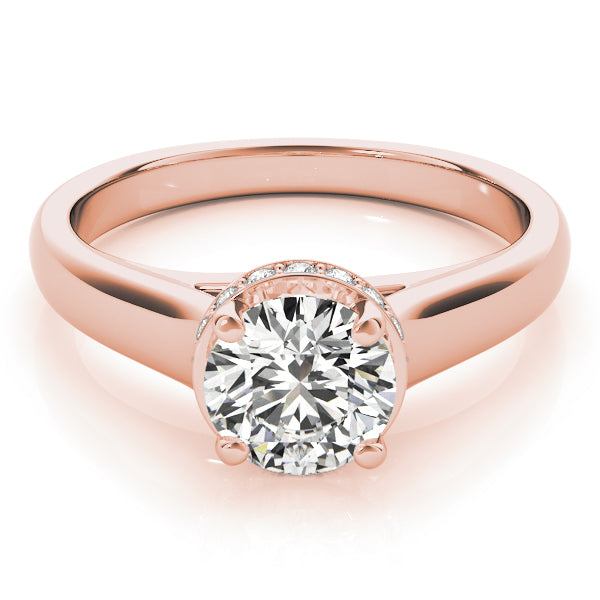 Cherished Trellis Round Diamond Engagement Ring in 10K/14K gold and platinum with certified lab-grown or natural diamonds