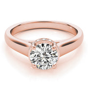 Cherished Trellis Round Diamond Engagement Ring in 10K/14K gold and platinum with certified lab-grown or natural diamonds