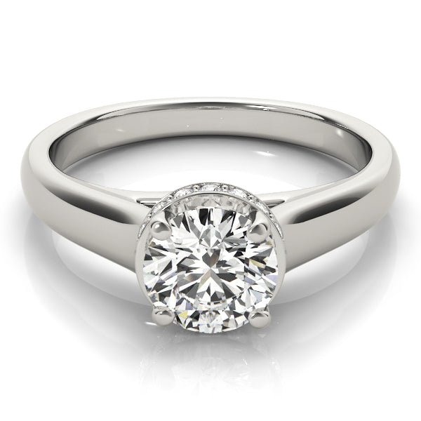 Cherished Trellis Round Diamond Engagement Ring in 10K/14K gold and platinum with certified lab-grown or natural diamonds