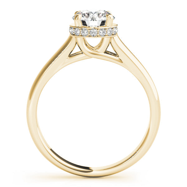 Cherished Trellis Round Diamond Engagement Ring in 10K/14K gold and platinum with certified lab-grown or natural diamonds
