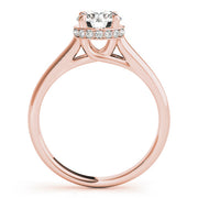 Cherished Trellis Round Diamond Engagement Ring in 10K/14K gold and platinum with certified lab-grown or natural diamonds