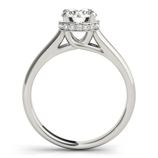 Cherished Trellis Round Diamond Engagement Ring in 10K/14K gold and platinum with certified lab-grown or natural diamonds