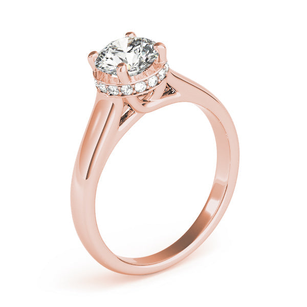 Cherished Trellis Round Diamond Engagement Ring in 10K/14K gold and platinum with certified lab-grown or natural diamonds