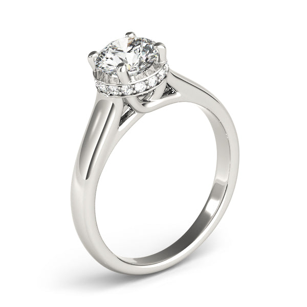 Cherished Trellis Round Diamond Engagement Ring in 10K/14K gold and platinum with certified lab-grown or natural diamonds