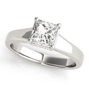 Noble Trellis Princess Diamond Engagement Ring in 10K/14K gold and platinum with certified lab-grown or natural diamonds