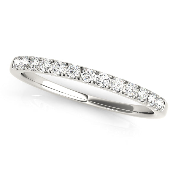 Split Prong Half Eternity Ring in Gold & Platinum