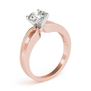 Refined Solitaires Any Shape Round Diamond Engagement Ring in 10K/14K gold and platinum with certified lab-grown or natural diamonds