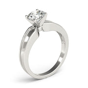 Refined Solitaires Any Shape Round Diamond Engagement Ring in 10K/14K gold and platinum with certified lab-grown or natural diamonds
