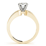 Refined Solitaires Any Shape Round Diamond Engagement Ring in 10K/14K gold and platinum with certified lab-grown or natural diamonds