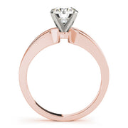 Refined Solitaires Any Shape Round Diamond Engagement Ring in 10K/14K gold and platinum with certified lab-grown or natural diamonds