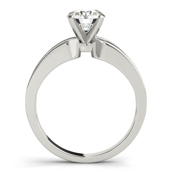 Refined Solitaires Any Shape Round Diamond Engagement Ring in 10K/14K gold and platinum with certified lab-grown or natural diamonds