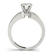 Refined Solitaires Any Shape Round Diamond Engagement Ring in 10K/14K gold and platinum with certified lab-grown or natural diamonds