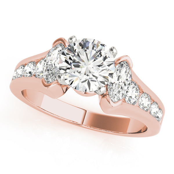 Iconic Fancy Shape Remounts Marquise Diamond Engagement Ring in 10K/14K gold and platinum with certified lab-grown or natural diamonds