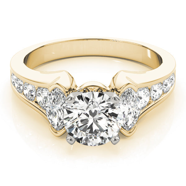 Iconic Fancy Shape Remounts Marquise Diamond Engagement Ring in 10K/14K gold and platinum with certified lab-grown or natural diamonds