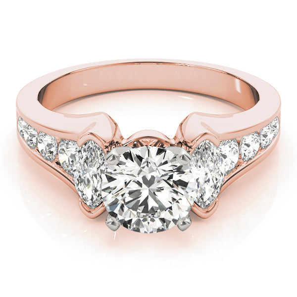 Iconic Fancy Shape Remounts Marquise Diamond Engagement Ring in 10K/14K gold and platinum with certified lab-grown or natural diamonds