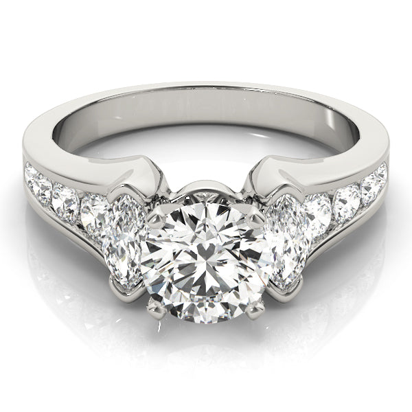 Iconic Fancy Shape Remounts Marquise Diamond Engagement Ring in 10K/14K gold and platinum with certified lab-grown or natural diamonds