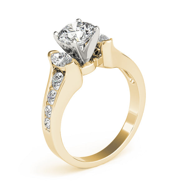 Iconic Fancy Shape Remounts Marquise Diamond Engagement Ring in 10K/14K gold and platinum with certified lab-grown or natural diamonds