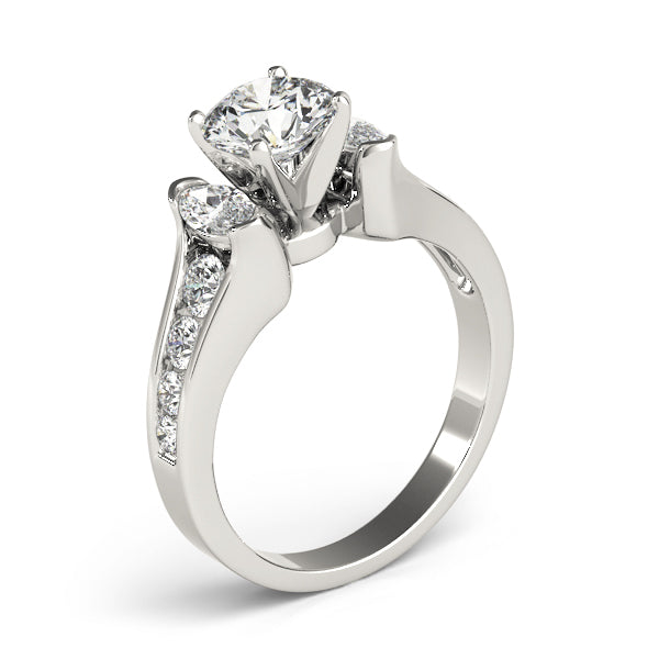 Iconic Fancy Shape Remounts Marquise Diamond Engagement Ring in 10K/14K gold and platinum with certified lab-grown or natural diamonds