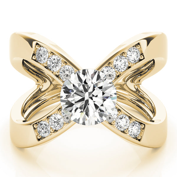 Signature Remounts Round Diamond Engagement Ring in 10K/14K gold and platinum with certified lab-grown or natural diamonds